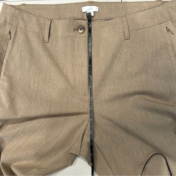 J. Jill Women’s Tan Stretch Ankle Trousers Side Zip Pockets Flat Front Sz.12 NWT - Picture 7 of 9